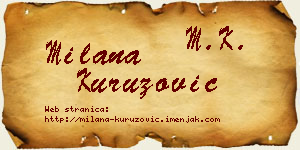 Milana Kuruzović vizit kartica